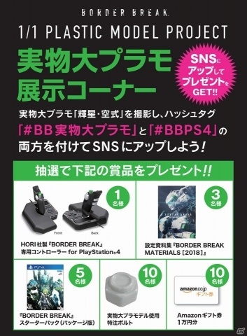 PS4版「BORDER BREAK」1/1 プラモデル プロジェクト実物大プラモデル「輝星・空式」展示ツアーが実施決定の画像4