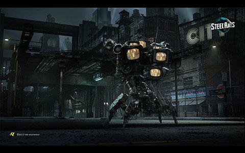 「スティール ラッツ」東京ゲームショウ2018エントランスにジャンクボットのオブジェが展示！