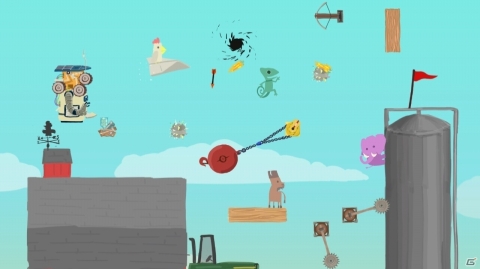 ワナを仕掛けてかわしてハチャメチャバトル！「Ultimate Chicken Horse」Switch版が配信！の画像1