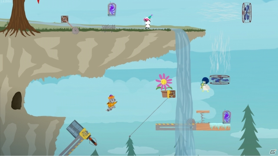 ワナを仕掛けてかわしてハチャメチャバトル Ultimate Chicken Horse Switch版が配信 ゲーム情報サイト Gamer