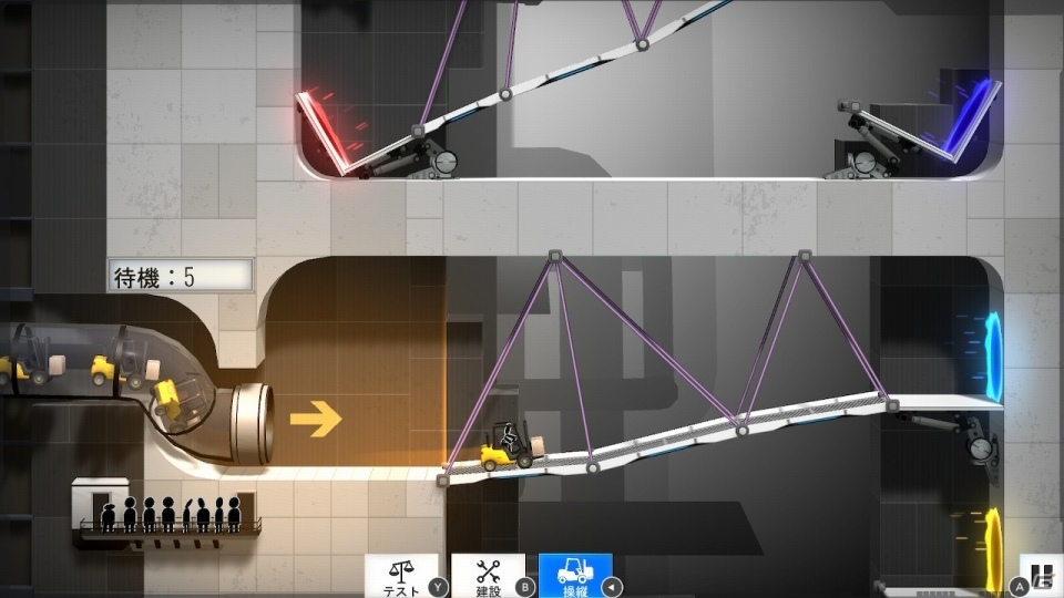 「Bridge Constructor Portal」が配信開始！足場とケーブルを使って橋の建設に挑もうの画像3