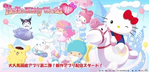 自分だけの遊園地をキャラと一緒に作っていく箱庭ゲーム「ハローキティワールド2」が配信開始！の画像1