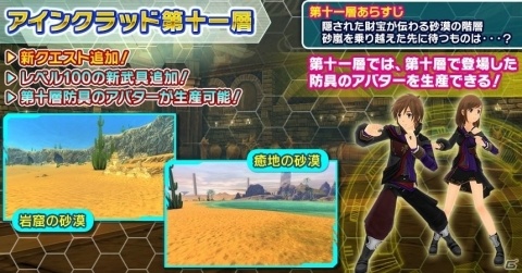 「ソードアート・オンライン インテグラル・ファクター」砂漠のフィールド「第十一層」が解放！の画像2