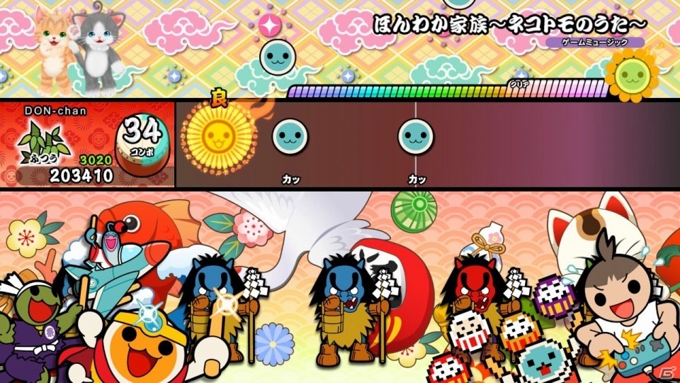 「太鼓の達人 Nintendo Switchば～じょん！」に演奏キャラ「ネコ・トモ」が登場！の画像2