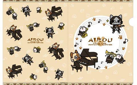 アイルーのクリアファイルとトートバッグが島村楽器の一部店舗で発売！