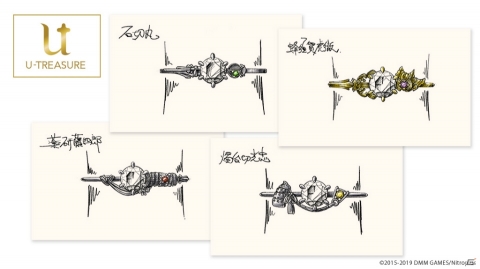 刀剣乱舞コラボジュエリーで刀剣男士をモチーフにしたリングとイヤーカフが12月1日から予約開始！の画像1