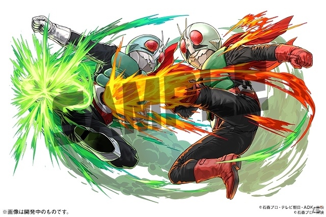 昭和から平成まで歴代のライダーが「パズドラ」に集結！「仮面ライダー」とのコラボが12月3日より開始の画像3