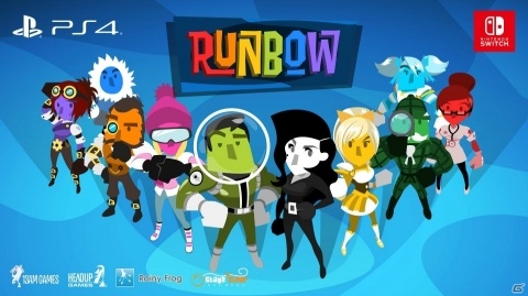 変化し続けるステージ上で簡単バトル！1人でもみんなでも遊べるアクションゲーム「Runbow」が配信開始！の画像1