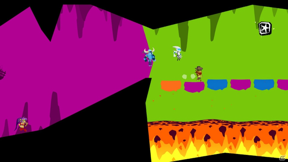 変化し続けるステージ上で簡単バトル！1人でもみんなでも遊べるアクションゲーム「Runbow」が配信開始！の画像2