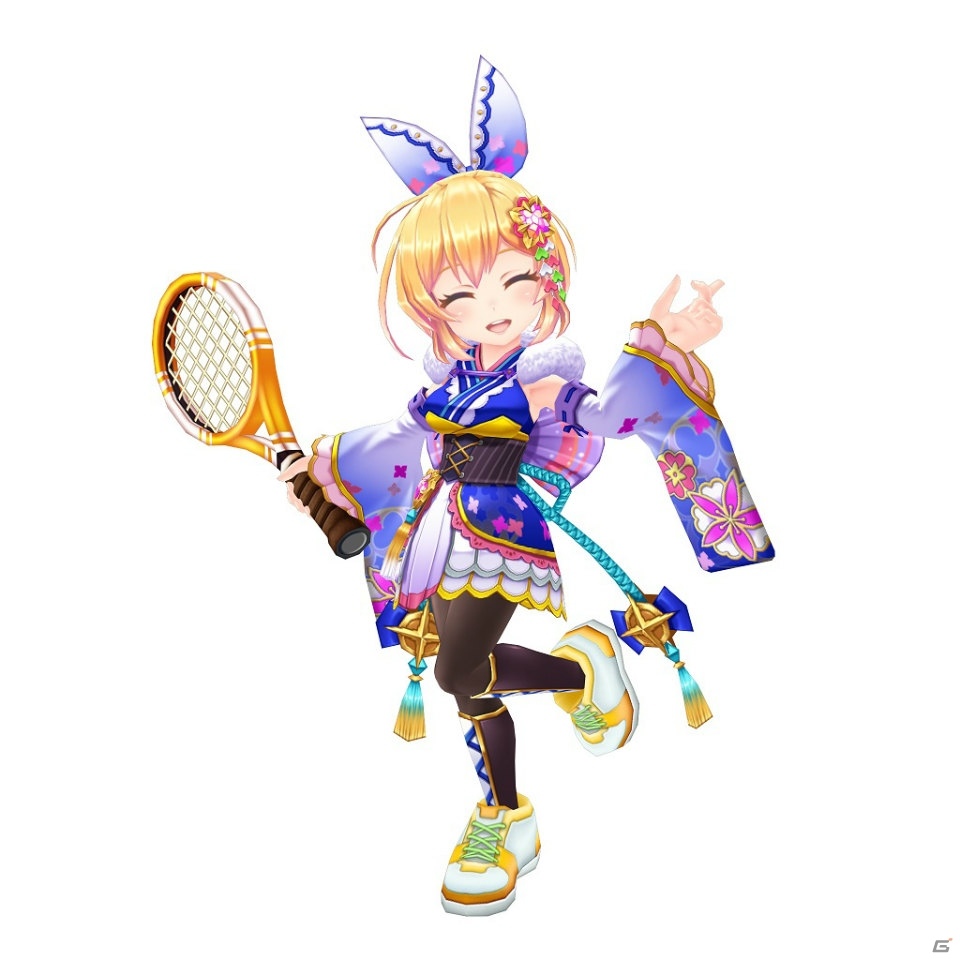 「白猫テニス」お正月衣装のエンマ（CV：長谷川 育美）、ミューエ（CV：市ノ瀬 加那）、エレノア（CV：石見 舞菜香）が登場！の画像3