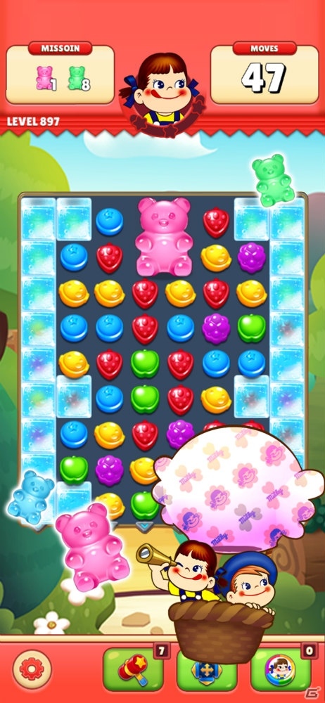 ペコ＆ポコちゃんと楽しめるマッチ3ゲーム！「ミルキーマッチ：ペコちゃんパズルゲーム」が配信開始の画像2