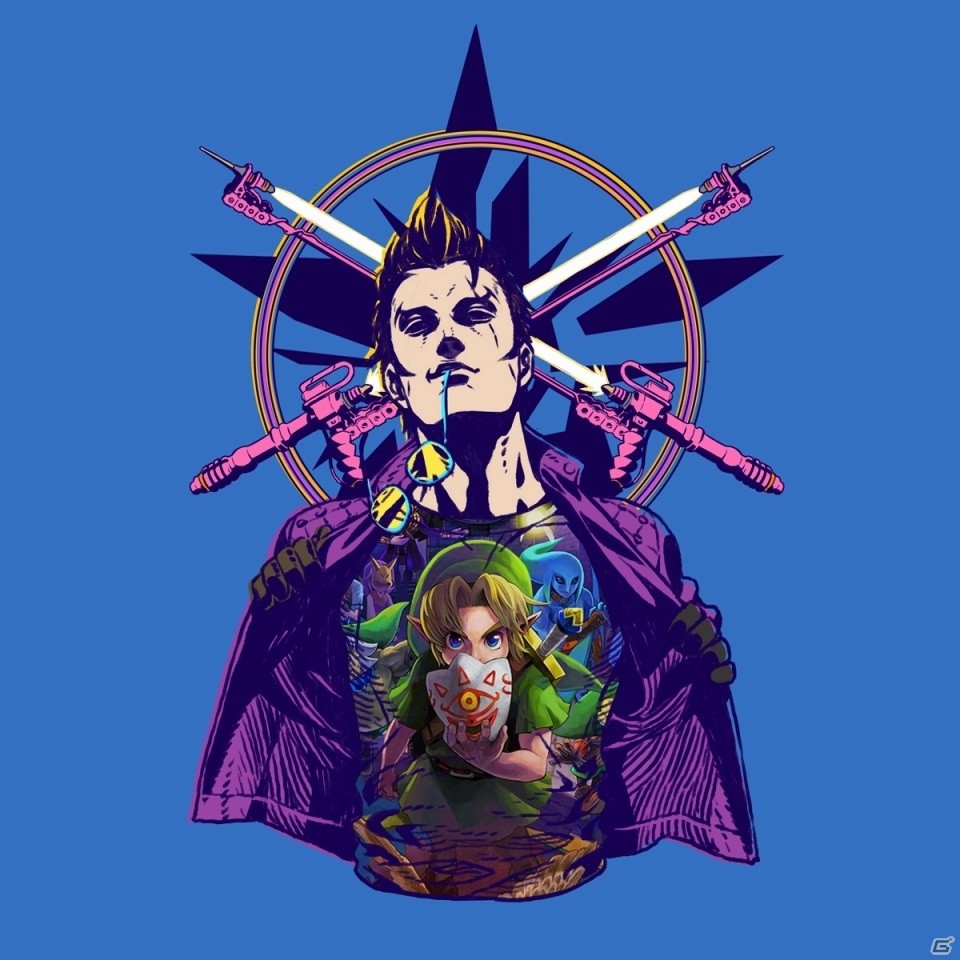 本日発売の「Travis Strikes Again：No More Heroes」が「ムジュラの仮面」とコラボ！ゲーム内にTシャツが登場の画像1