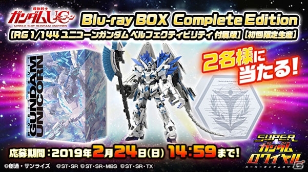 スーパーガンダムロワイヤル」にて「機動戦士ガンダムUC」BD-BOXが