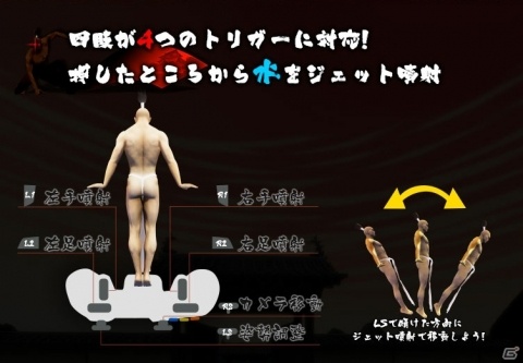 両手足から水を噴射する火消し！？褌一丁で江戸の空を舞う「漢水～Otokomizu～」が3月1日発売の画像3