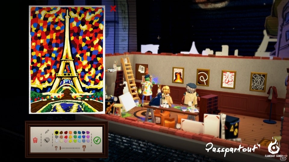 絵を描いてストーリーを進めるシミュレーション「パスパルトゥー：アーティストの描いた夢」が配信！の画像3