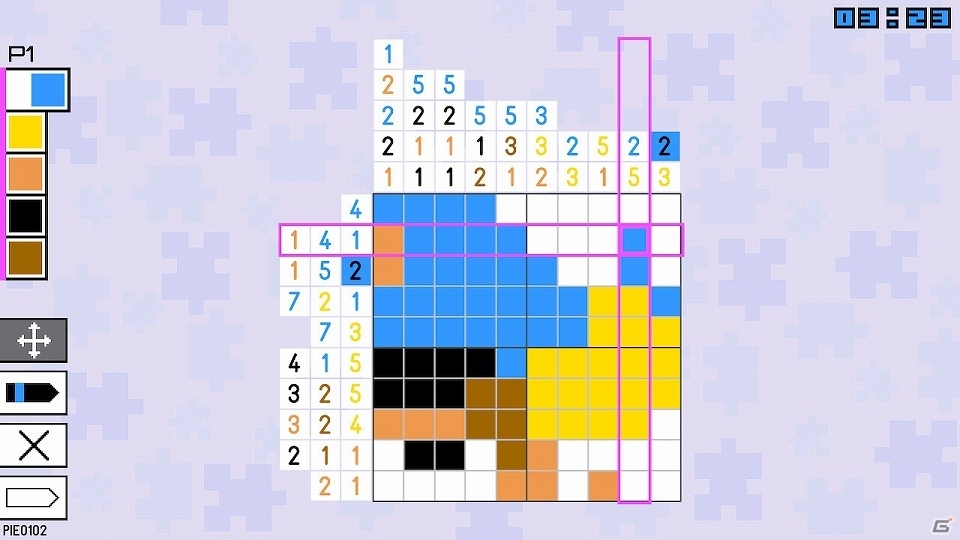 ロジックパズル「ピースお絵かきパズル Pic-a-Pix」のPS4＆PS Vita版が本日配信開始！の画像2