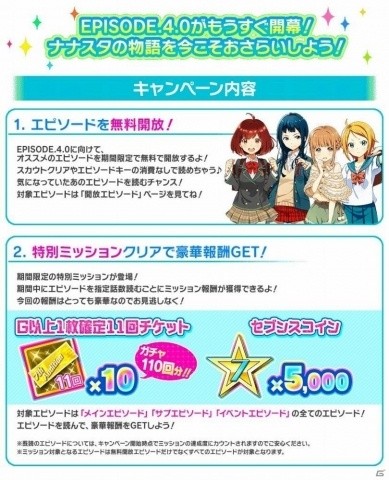 「Tokyo 7th シスターズ」新章開始に先駆け本日より「EPISODE4.0 開幕記念キャンペーン」開始！の画像2