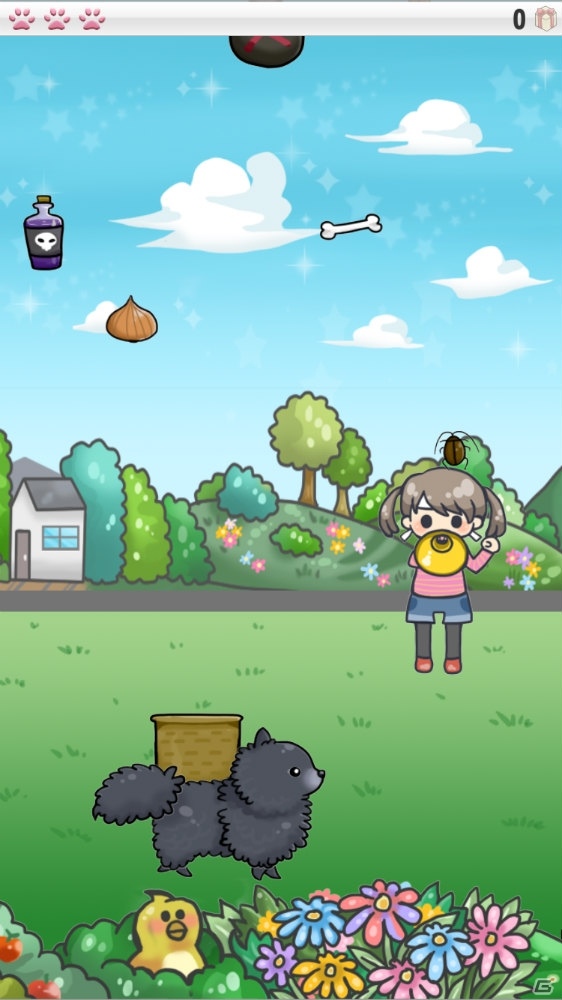 黒毛のポメラニアン“もふ”が頑張る落ち物ゲーム「スーパーもふもふキャッチ」が配信開始！の画像5