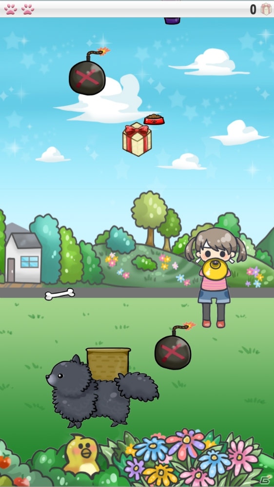 黒毛のポメラニアン“もふ”が頑張る落ち物ゲーム「スーパーもふもふキャッチ」が配信開始！の画像7