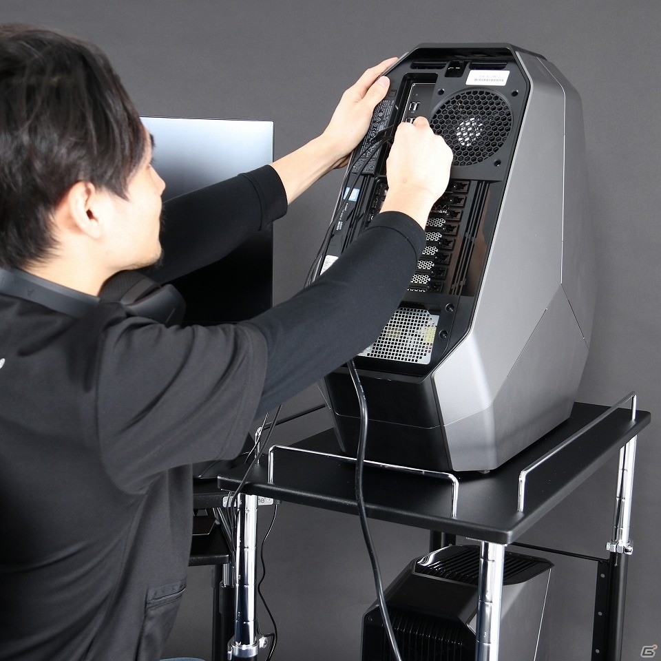「PCディスプレイワゴン BHS-700PC」が発売！自慢のPCを目線の高さに設置できる昇降式ワゴンの画像6