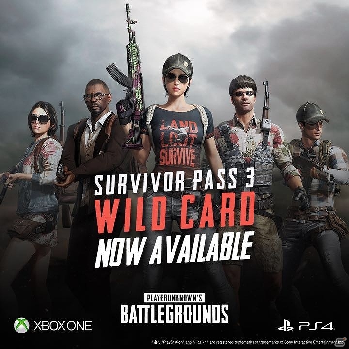 PS4/Xbox One版「PUBG」にてタキシードやカクテルドレス衣装が手に入る「サバイバーパス3:ワイルドカード」が発売！の画像1