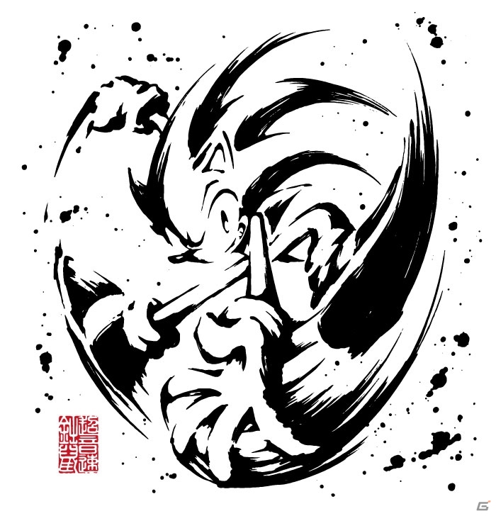 「ソニック・ザ・ヘッジホッグ」28周年を記念して和柄アイテム新シリーズ「墨絵 超音速針鼠」が登場！の画像1