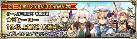 「グリムノーツ Repage」シリーズ2500万DL突破キャンペーンが開催！最大250個の詩晶石がもらえるログインボーナスを実施の画像2