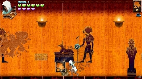 Switch「ゴッド・オブ・ウォール 魔宮の秘宝」が7月4日に配信！壁画を剥がしたり修復しながら進む横スクロールアクションの画像2