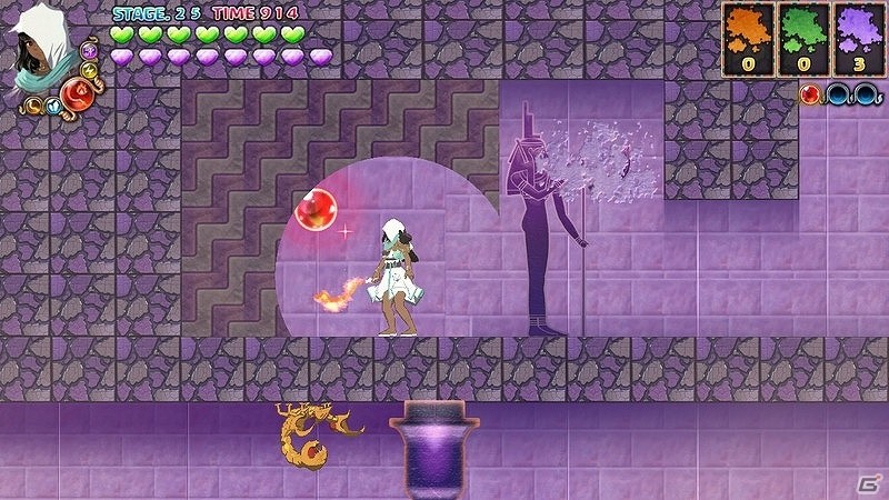 Switch「ゴッド・オブ・ウォール 魔宮の秘宝」が7月4日に配信！壁画を剥がしたり修復しながら進む横スクロールアクションの画像6