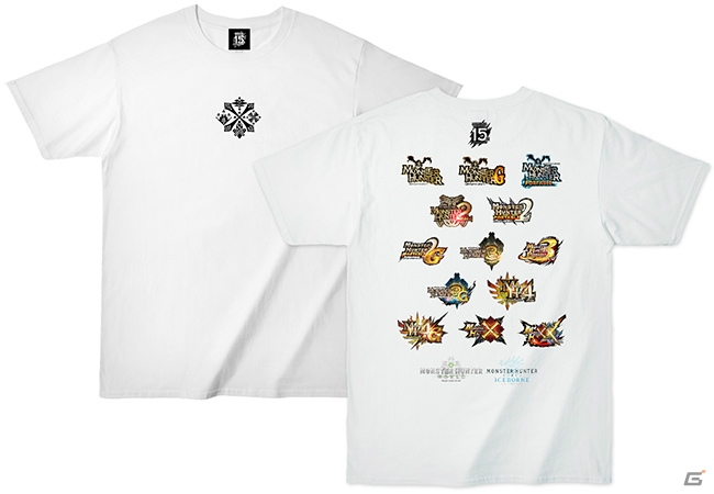 「モンスターハンター」歴代タイトルのロゴがプリントされたシリーズ15周年記念Tシャツが発売！の画像4
