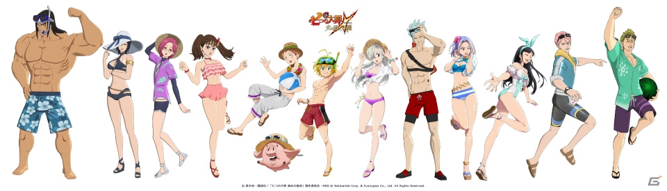「七つの大罪 ～光と闇の交戦～」水着コスチュームが12種類追加！イベントステージ「百年海辺の秘密」も登場の画像16