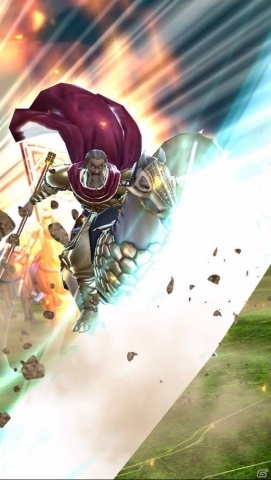 炎の背景を持つ武将像 キングダム セブンフラッグス」，超究極レア武将☆7武将「麃公
