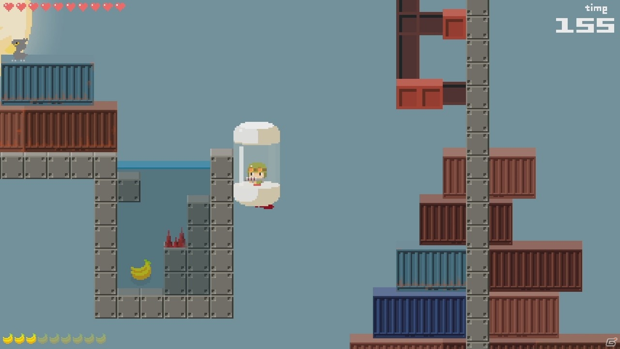 ドット絵が特徴の2Dアクションパズル「ハシビロコウとメジェド」がSwitchで7月25日に配信！の画像3