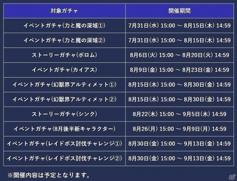 「ディシディア ファイナルファンタジー オペラオムニア」11連初回無料ガチャ続々登場！サマーキャンペーンが開催の画像3