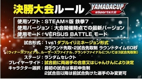 「鉄拳7」のeスポーツ大会「YAMADA Cup eSports大会」決勝トーナメントが8月24日に高崎で開催！の画像2