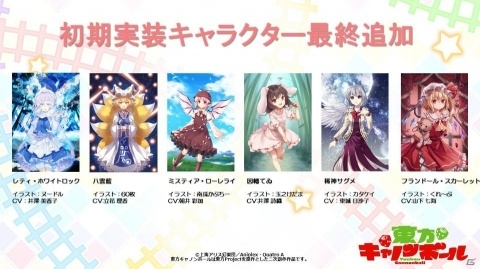 「東方キャノンボール」CloverWorks制作のOPアニメが公開！初期実装キャラの追加発表もの画像5