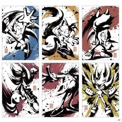 墨絵 超音速針鼠 掛け軸風タペストリー　3点セット ソニック エビテン Amazon.co.jp: ソニックフロンティア 墨絵 超音速針鼠 “新境地