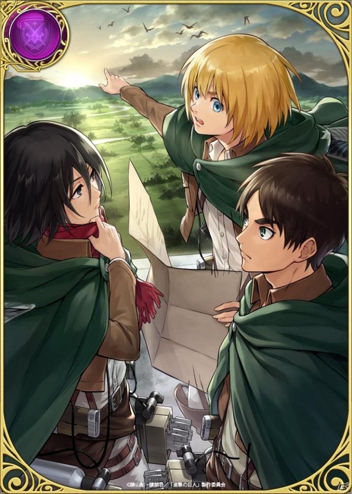 「クリスタル オブ リユニオン」にてアニメ「進撃の巨人」とのコラボが開催！エレンやミカサなど5人のキャラが登場の画像16