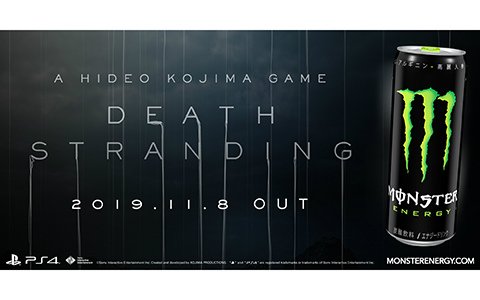 「DEATH STRANDING」にモンスターエナジーが登場！TGS2019にてコラボTシャツなどが当たるキャンペーンも実施中