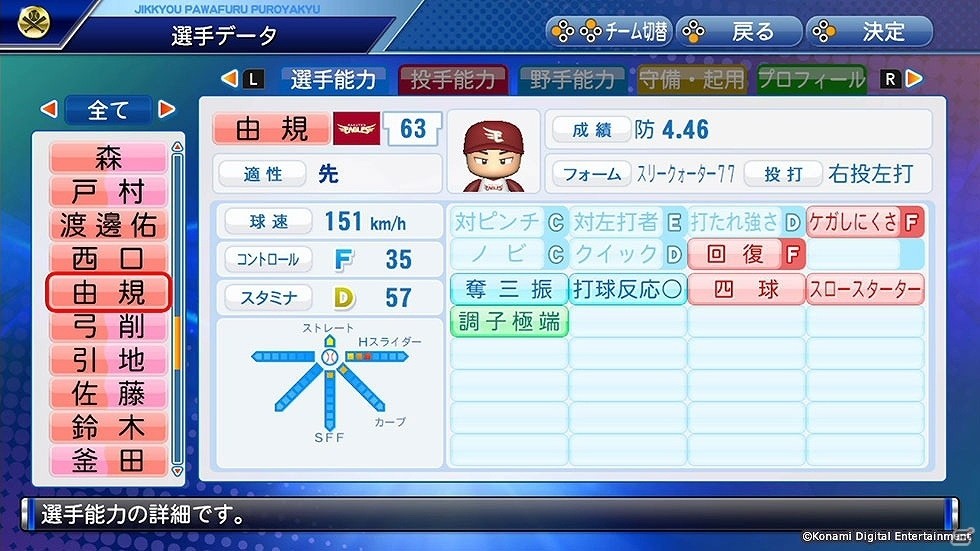 「プロ野球スピリッツ2019」、「実況パワフルプロ野球2018」、Switch「実況パワフルプロ野球」に2019年7月末時点の選手が追加！の画像65