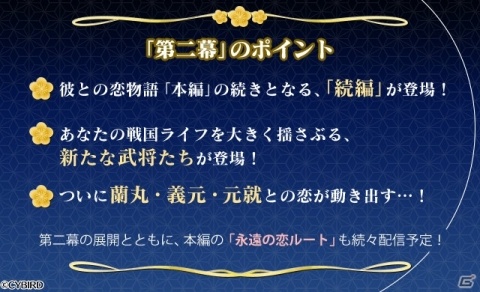 「イケメン戦国◆時をかける恋」2020年より第二幕が始動！“完璧主義×盲愛”帰蝶が登場の画像2