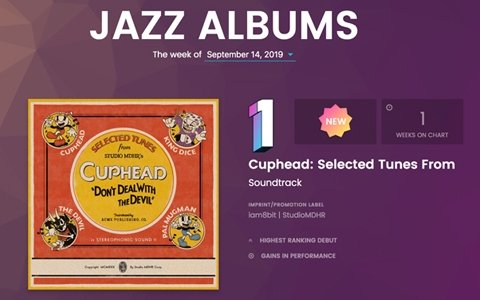 Cuphead」の2枚組レコードセットが米ビルボード ジャズ・チャートで初