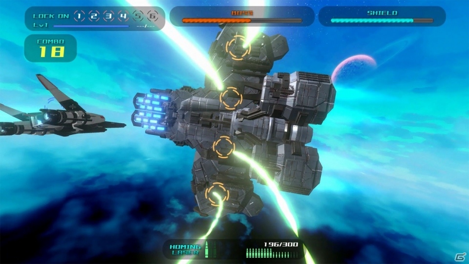 Switch「フライングガール ストライカー」が本日配信！機銃と誘導レーザーを駆使して戦う3DSTGの画像2