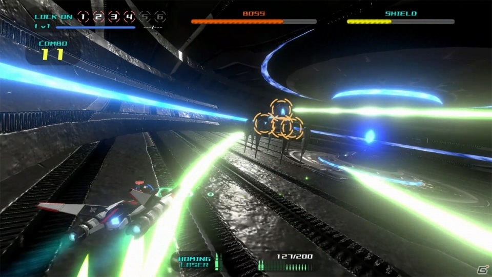 Switch「フライングガール ストライカー」が本日配信！機銃と誘導レーザーを駆使して戦う3DSTGの画像7