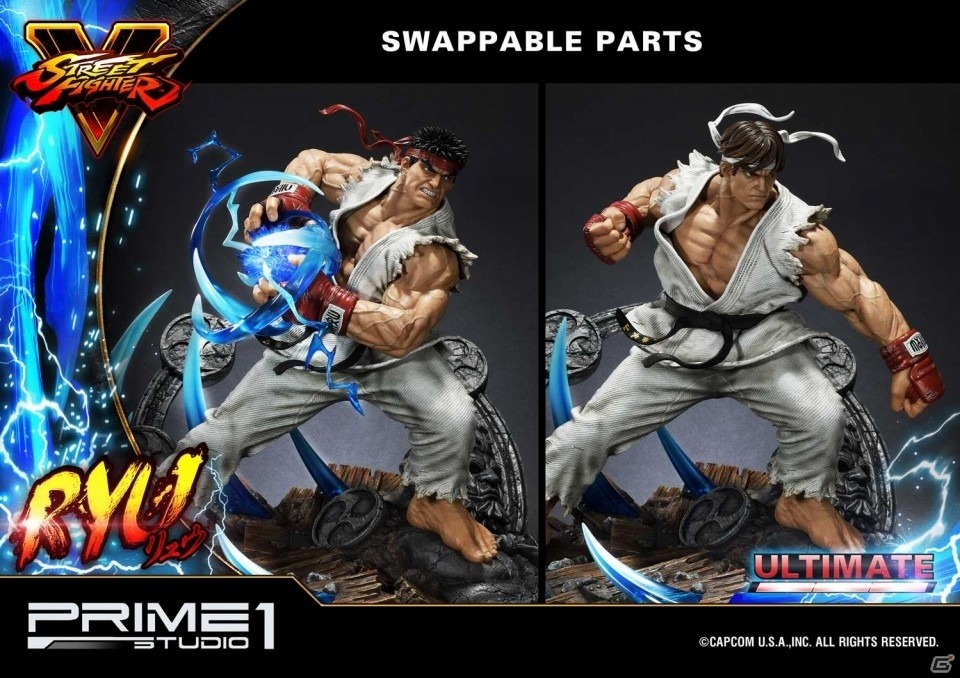 ストリートファイター』の看板キャラクター「リュウ」が圧巻の造型でスケールフィギュア化！ | 電撃ホビーウェブ リュウ ストリートファイターⅢ 限定カラー ダークブルー フィギュア