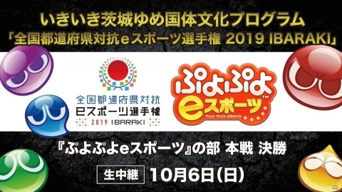 全国都道府県対抗eスポーツ選手権 2019 IBARAKI「ぷよぷよeスポーツ」の部本戦の配信URLが決定の画像2