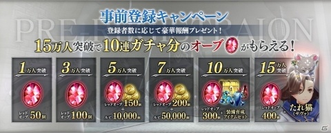 「De:Lithe ～忘却の真王と盟約の天使～」事前登録者数が30万人突破！10連ガチャ分のオーブや装備品「たれ猫（サヴァ）」の配布が確定の画像2