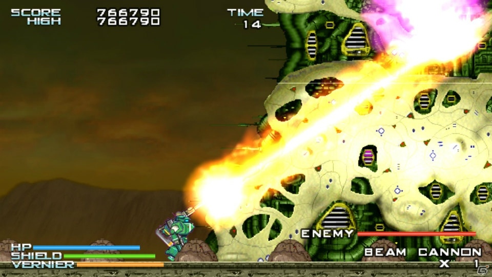 Switch「ギガンティック・アーミー」が配信開始！多様な装備で巨大兵器に挑む16bit風横スクロールアクションの画像13