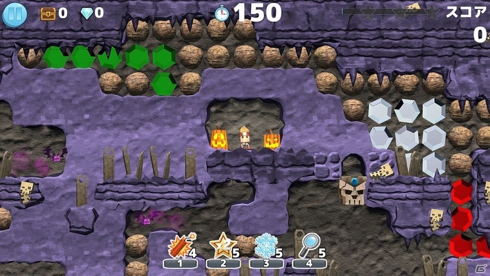 Switch「バルダーダッシュ：Boulder Dash - 30th Anniversary」本日配信！危険とお宝がいっぱいの洞窟を探検しようの画像5