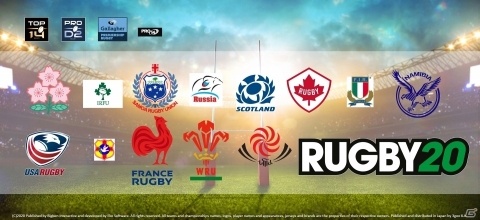 PS4「RUGBY20」パッケージ版が2020年2月6日に発売決定！日本代表を含む全76チームを収録の画像1